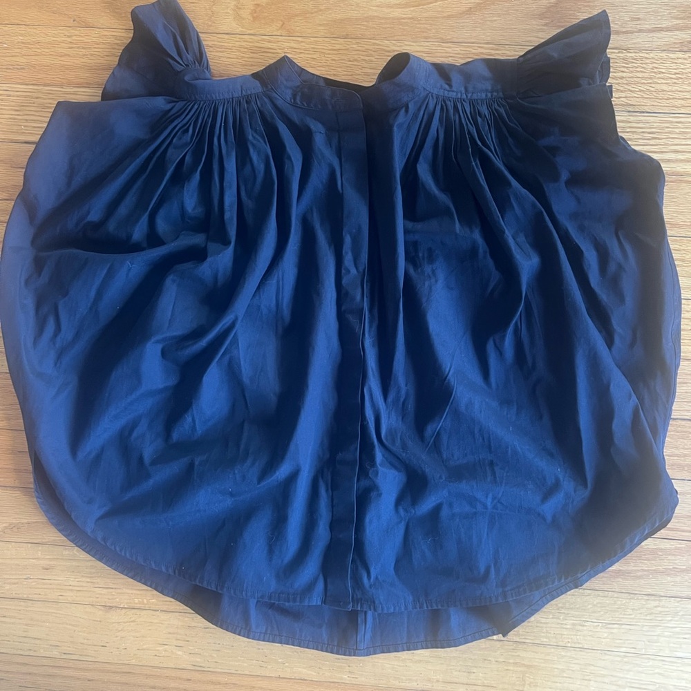 Madewell Black Bubble Mini Skirt Ruched Cocktail